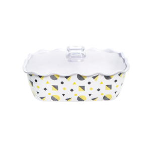 Frisha Rectangular Casserole with Clear Cover