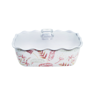 Amber Rectangular Casserole with Clear Cover