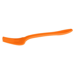 Plain Orange 7" Melamine Fork