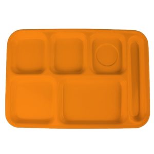 Plain Orange 14" x 10" Lunch Tray