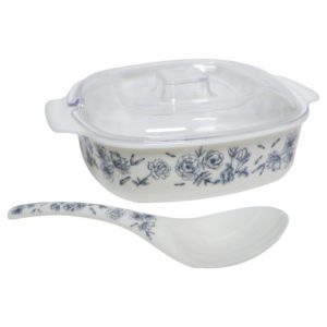 Allison 9" x 3" Square Casserole with PC Cover and Spoon